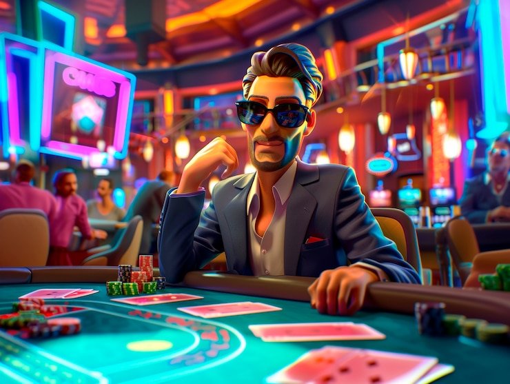 Antarmuka aplikasi kasino fantasi toto di layar smartphone dengan permainan slot dan opsi navigasi